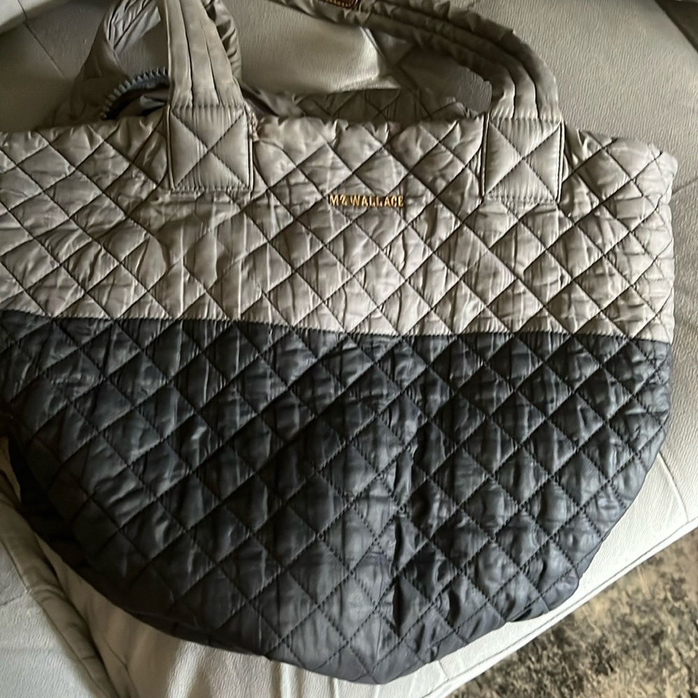 MZ Wallace MM Quilted Two-Tone Tote Bag
